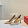 Replica Valentino Garavani Patent Rockstud Pump 85mm Ivory