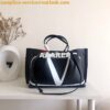 Replica Valentino Garavani VRing Grainy Calfskin Crossbody Chain Bag S 2