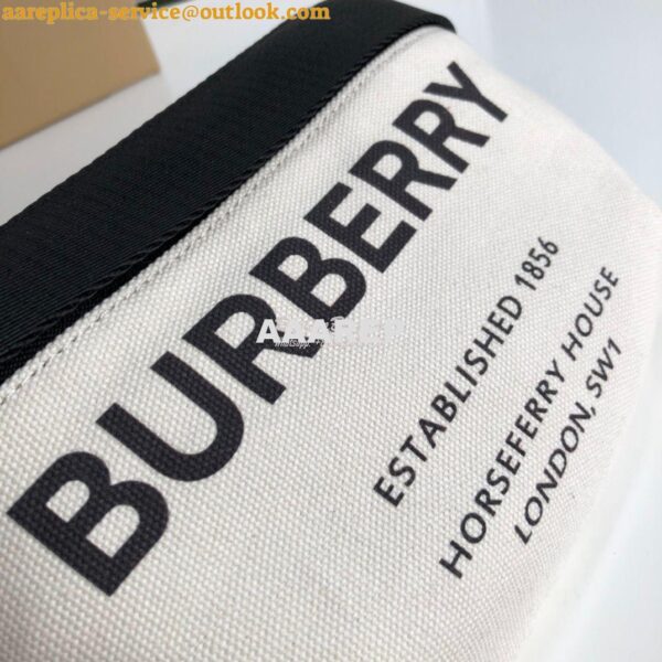 Replica Burberry Medium Horseferry Print Cotton Canvas Bum Bag Natural 5