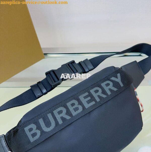 Replica Burberry Medium Logo Detail Bum Bag 80101441 Black 3