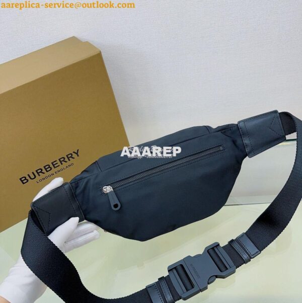 Replica Burberry Medium Logo Detail Bum Bag 80101441 Black 6