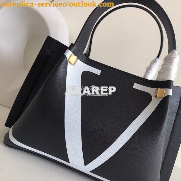 Replica Valentino Garavani VLOGO Escape Shopper Leather Tote Bag 14