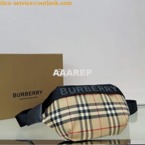 Replica Burberry Medium Logo Detail Bum Bag 80101441 Checked 2