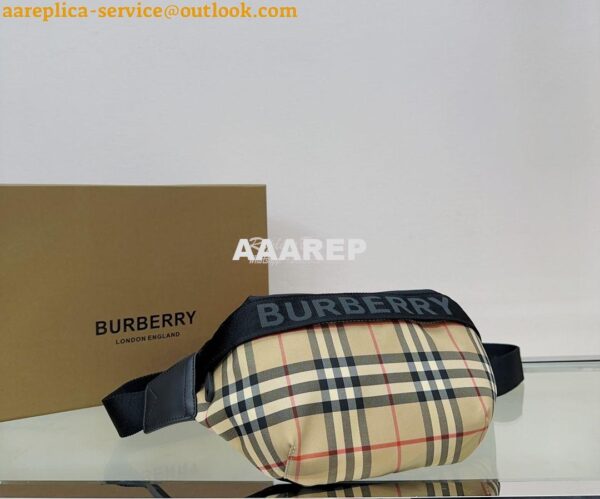 Replica Burberry Medium Logo Detail Bum Bag 80101441 Checked 2