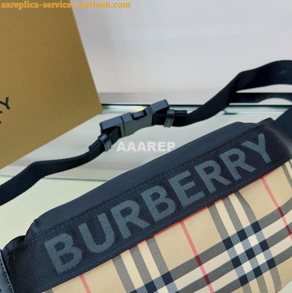 Replica Burberry Medium Logo Detail Bum Bag 80101441 Checked 3