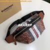 Replica Burberry Medium Monogram Stripe E-canvas Bum Bag 80172122 Brow 2