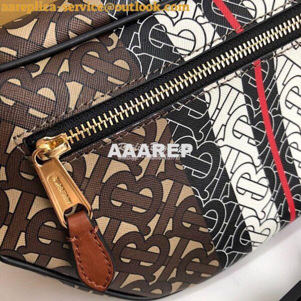 Replica Burberry Medium Monogram Stripe E-canvas Bum Bag 80172122 Brow 6