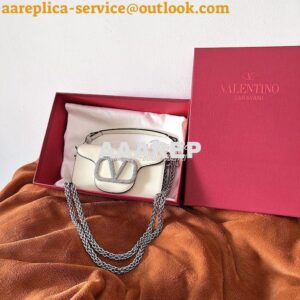 Replica Valentino Locò Shoulder Bag With Jewel Logo WB0K53 Ivory 2