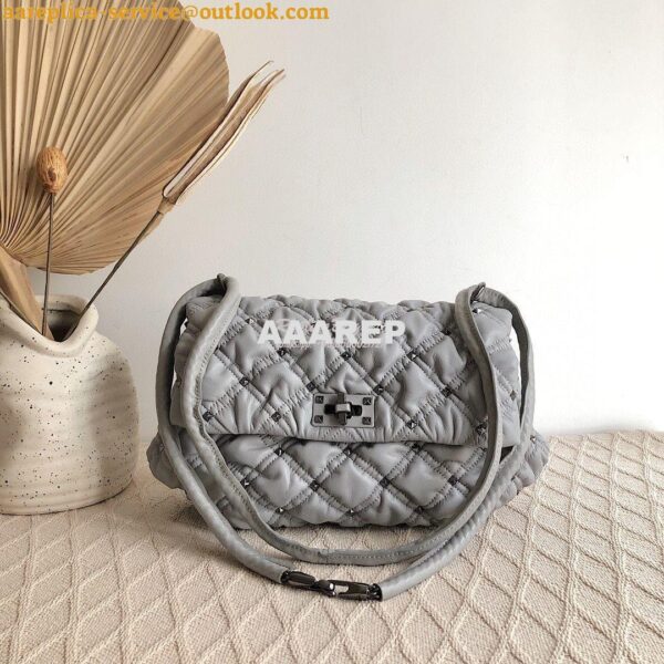 Replica Valentino Medium Nappa Spikeme Shoulder Bag VW2B0H78 Grey 2