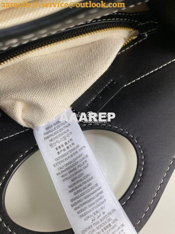 Replica Burberry Mini Logo Graphic Canvas and Leather Pocket Bag Natur 11