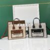 Replica Burberry Mini Two-tone Canvas and Leather Freya Bag Natural Ta 2