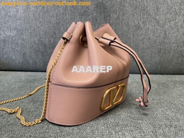 Replica Valentino Mini Bucket Bag In Nappa Leather with VLogo Signatur 2