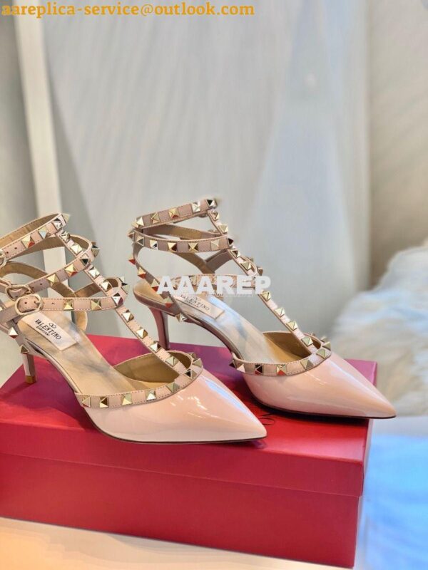 Replica Valentino Garavani Rockstud Caged Pump 65mm Pink 6