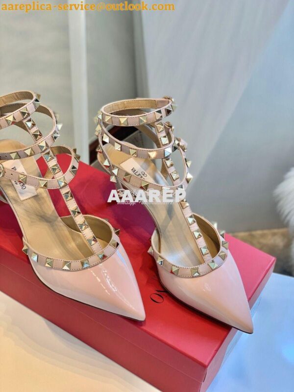 Replica Valentino Garavani Rockstud Caged Pump 65mm Pink 7
