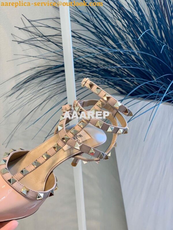 Replica Valentino Garavani Rockstud Caged Pump 65mm Pink 10