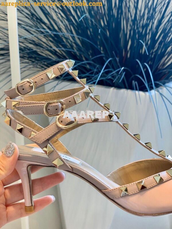 Replica Valentino Garavani Rockstud Caged Pump 65mm Pink 11