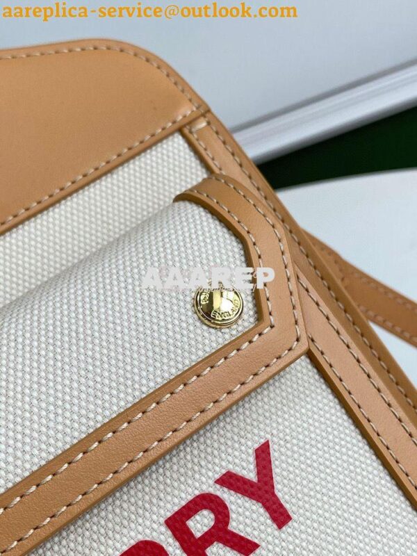 Replica Burberry Mini Two-tone Canvas and Leather Pocket Bag 80146151 9