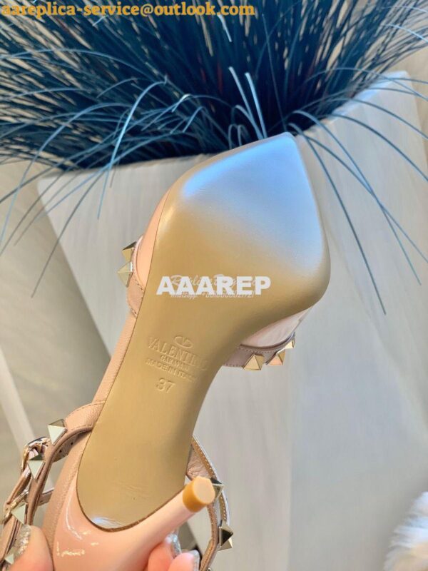 Replica Valentino Garavani Rockstud Caged Pump 65mm Pink 12