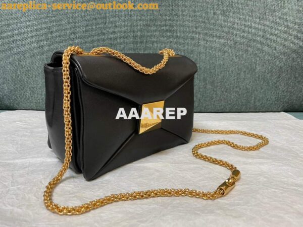 Replica Valentino One Stud Nappa Bag With Chain 1215 Black Gold 4