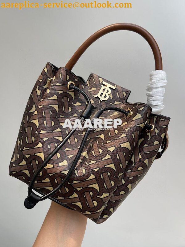 Replica Burberry Monogram E-canvas Bucket Bag 80316541 3