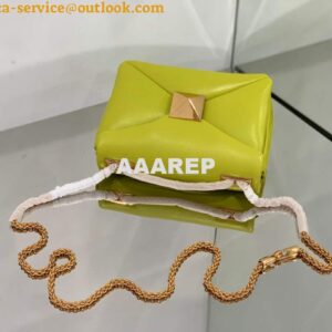 Replica Valentino One Stud Nappa Bag With Chain 1215 Lemon Yellow 2