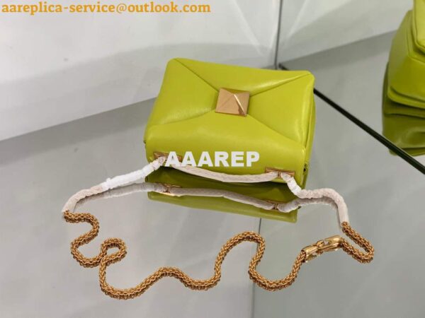 Replica Valentino One Stud Nappa Bag With Chain 1215 Lemon Yellow 2