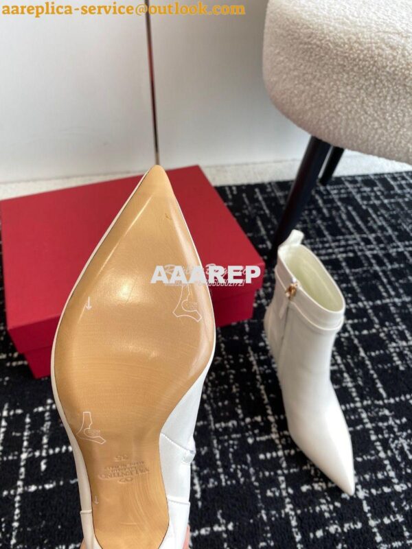 Replica Valentino Garavani Tan-Go Ankle Boot In Calfskin Leather 80mm 9