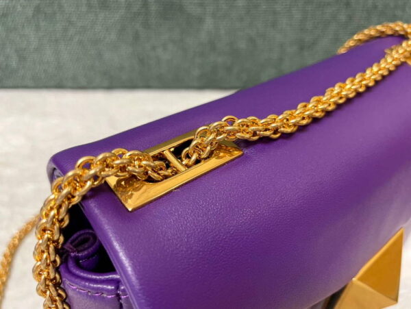 Replica Valentino One Stud Nappa Bag With Chain 1215 Purple