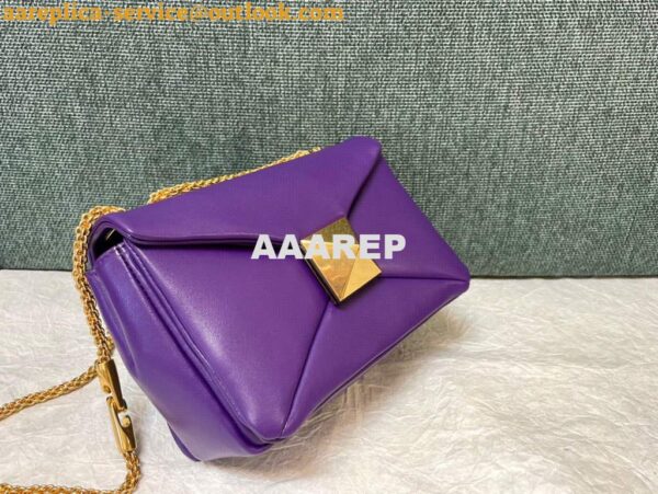 Replica Valentino One Stud Nappa Bag With Chain 1215 Purple 2