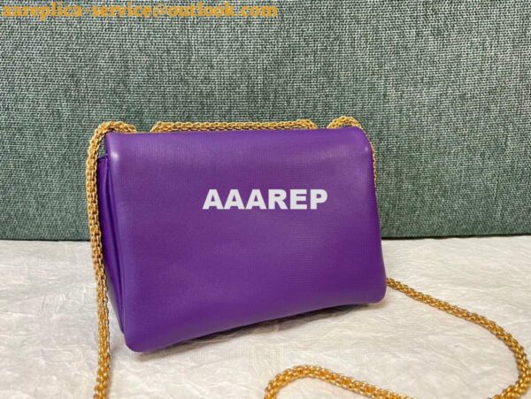 Replica Valentino One Stud Nappa Bag With Chain 1215 Purple 3