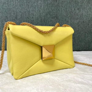 Replica Valentino One Stud Nappa Bag With Chain 1215 Yellow