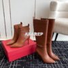 Replica Valentino Garavani Tan-Go Boot In Calfskin Leather 80mm 1W0S0F 2