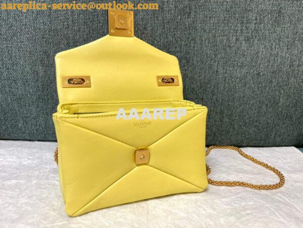 Replica Valentino One Stud Nappa Bag With Chain 1215 Yellow 3