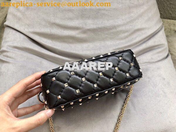 Replica Valentino Rockstud Spike Small Camera Bag QW1B0B60 Black 9