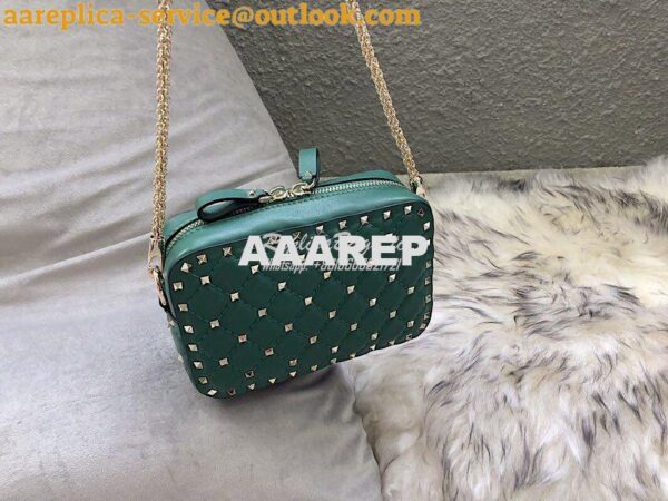 Replica Valentino Rockstud Spike Small Camera Bag QW1B0B60 Green 3