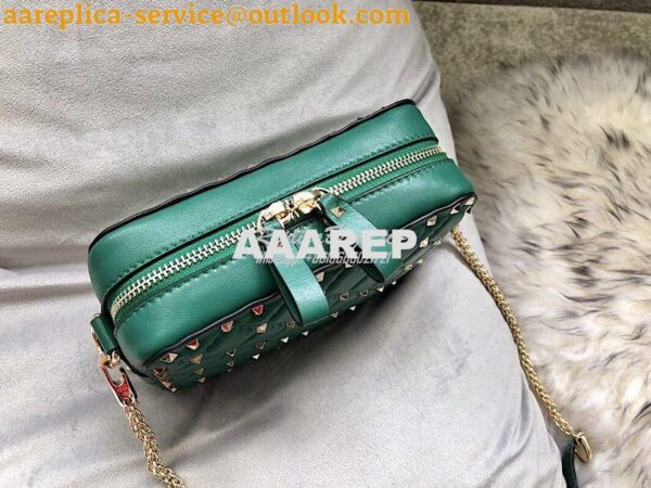 Replica Valentino Rockstud Spike Small Camera Bag QW1B0B60 Green 4