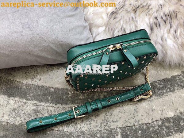 Replica Valentino Rockstud Spike Small Camera Bag QW1B0B60 Green 5