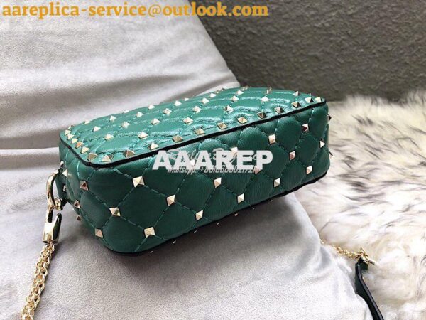 Replica Valentino Rockstud Spike Small Camera Bag QW1B0B60 Green 9