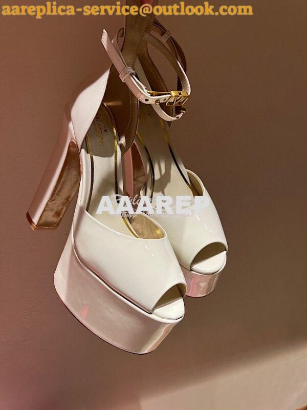 Replica Valentino Garavani Tan-Go Platform Patent Leather Sandal 155mm 21