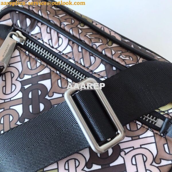 Replica Burberry Monogram Print and Leather Crossbody Bag 80116771 Kha 6