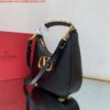 Replica Valentino WB0K58ILK Medium One Stud Grainy Calfskin Handbag Light Ivory