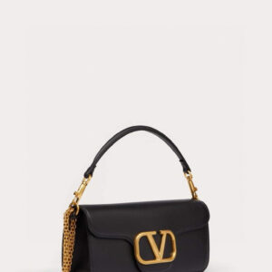 Replica Valentino XW0B0K30 Locò Calfskin Shoulder Bag Black