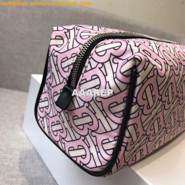 Replica Burberry Monogram Print Nylon Pouch 80107641 Blush 7