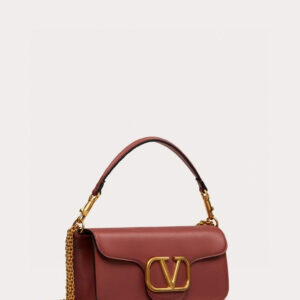 Replica Valentino XW0B0K30 Locò Calfskin Shoulder Bag Brown