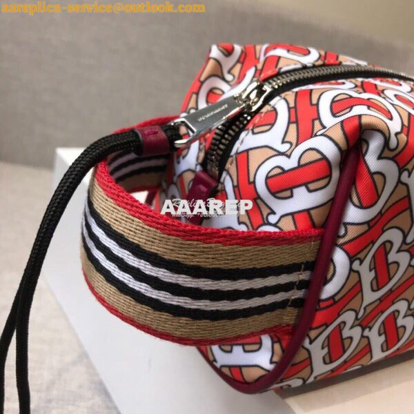 Replica Burberry Monogram Print Nylon Pouch 80107641 Vermilion 3