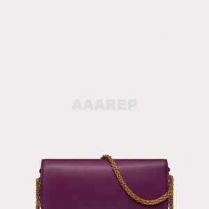 Replica Valentino XW0B0K30 Locò Calfskin Shoulder Bag Purple 2