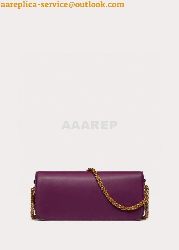 Replica Valentino XW0B0K30 Locò Calfskin Shoulder Bag Purple 2