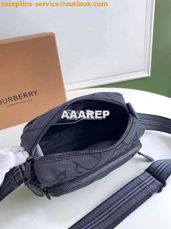 Replica Burberry Monogram Recycled Polyester Crossbody Bag 80299891 Bl 8