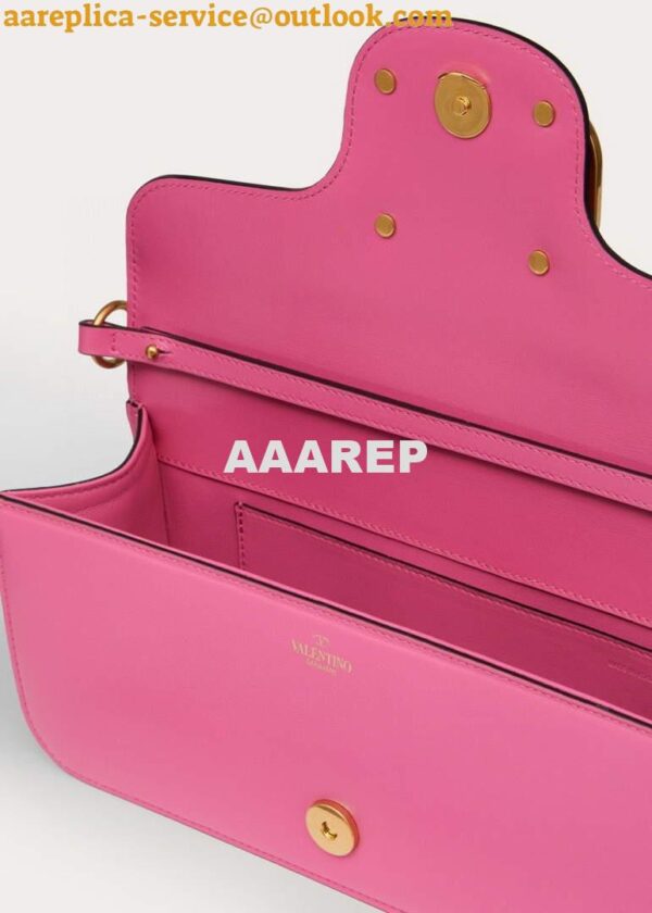 Replica Valentino XW0B0K30 Locò Calfskin Shoulder Bag Rose Red 5