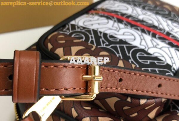 Replica Burberry Monogram Stripe E-canvas Camera Bag 80183621 Bridle b 5